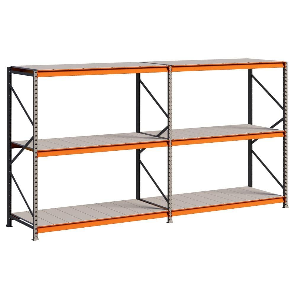 Porta Pallet 3000kg 1 Inicial 1 Continuação 200x180x80 3 Níveis Com Bandeja De Aço MPP500 Amapá