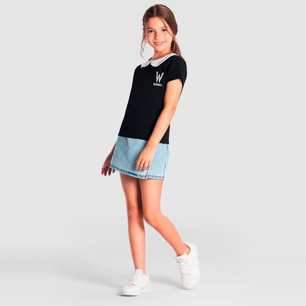 Blusa infantil menina da wandinha Brandili