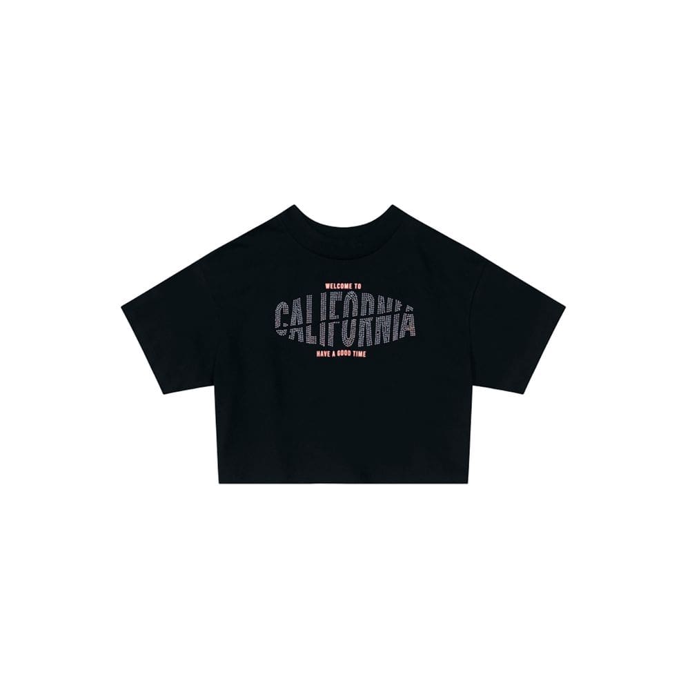 Blusa cropped em malha infantil menina Young Class