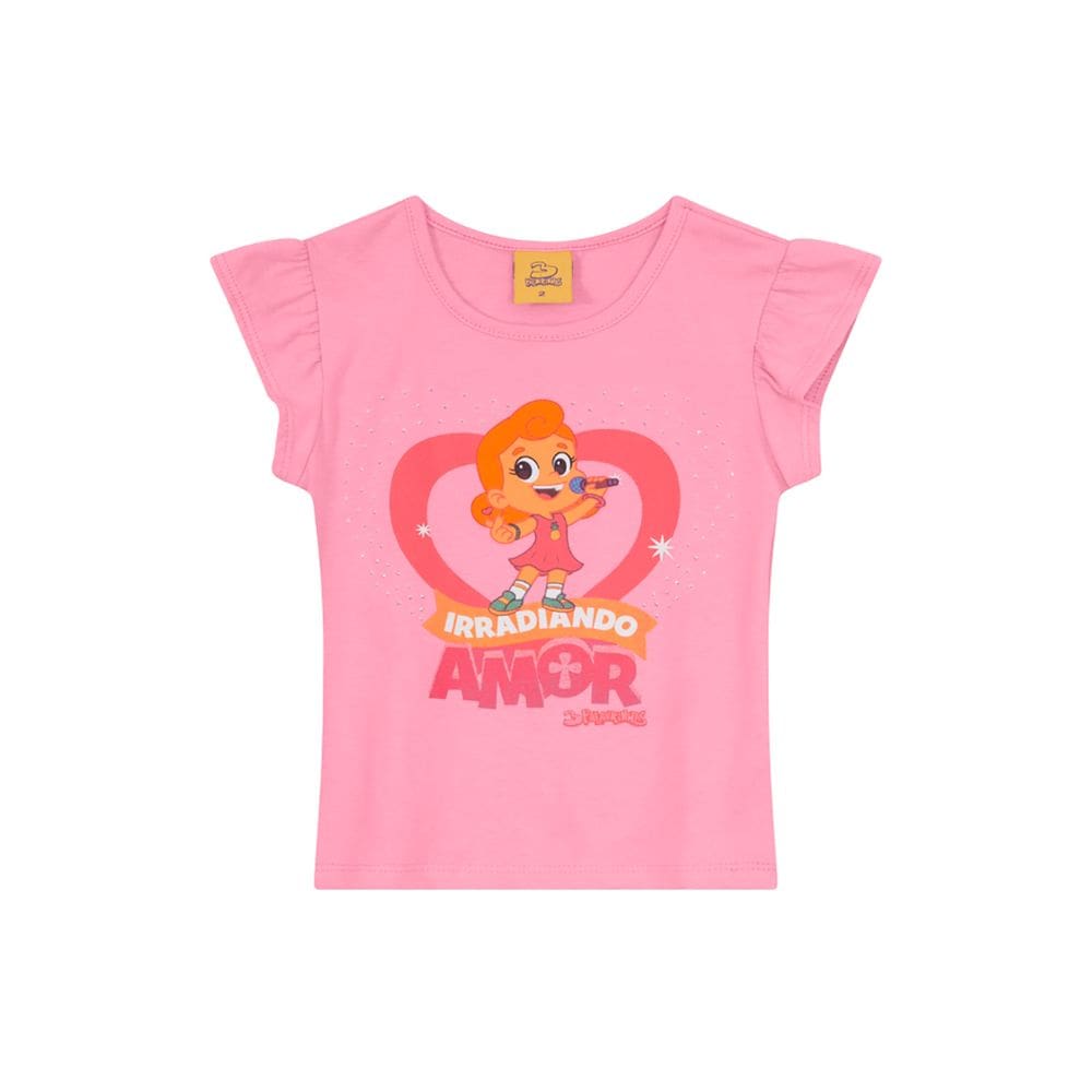 Blusa infantil menina 3 palavrinhas Brandili