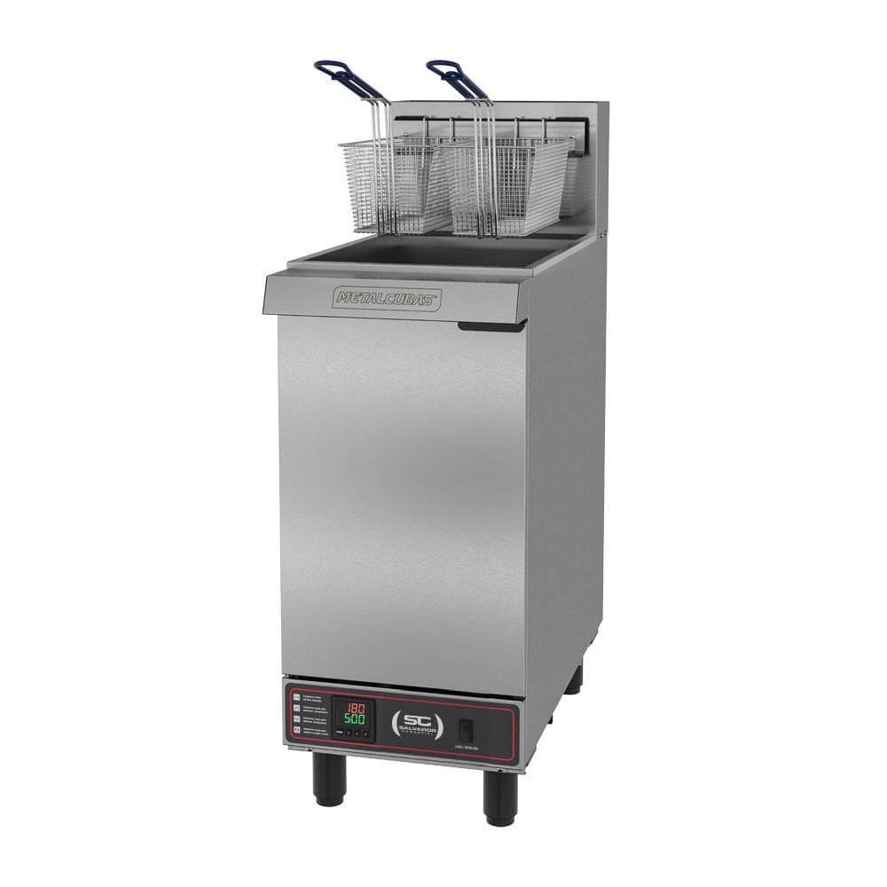 Fritador a Gás Industrial 30l Premium 2 Cestos Óleo bp Zona Fria Fog 2 c - Metalcubas 220v 24388