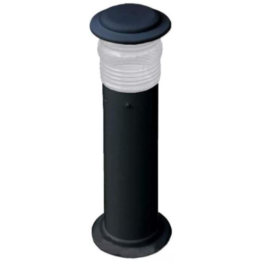 Poste Balizador Luminária Casa Jardim Sitio Preto 50cm