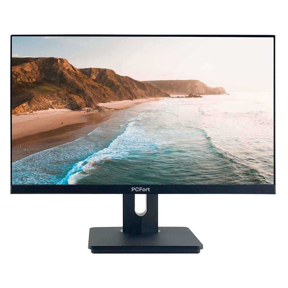 Monitor Empresarial PCFort T2420 23,8\" Led Full HD - HDMI - VGA - PIVOT com ajuste de altura e rotação