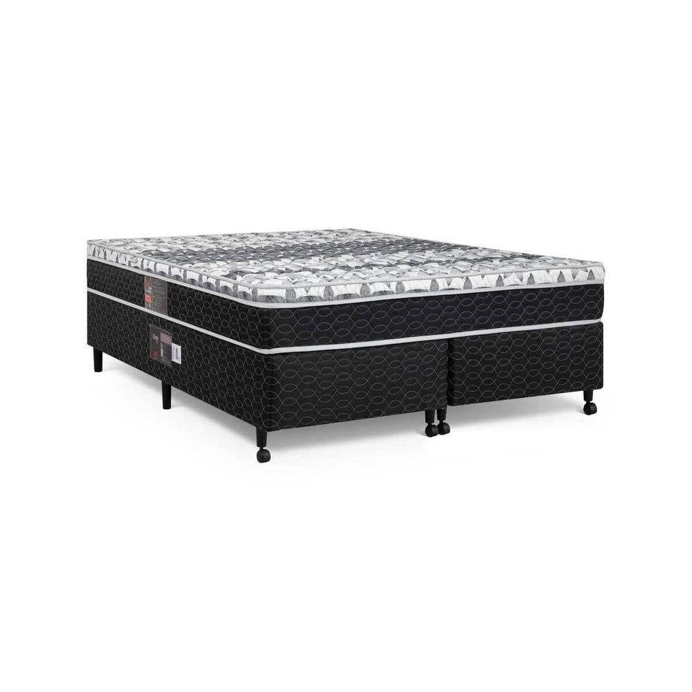 Cama Box King Castor Class Tecnopedic 193x203x52 + Box Castor