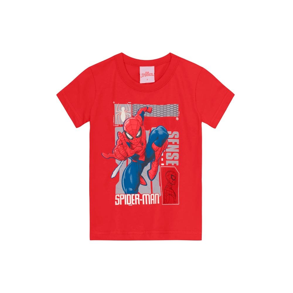 Camiseta infantil menino do homem-aranha que brilha no escuro Brandili