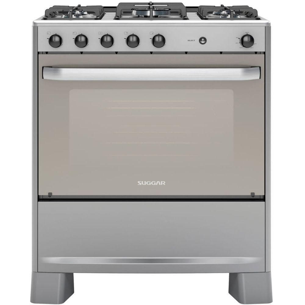 Fogão Suggar Select 5 Queimadores Prata Inox FGISL510PRIX Bivolt