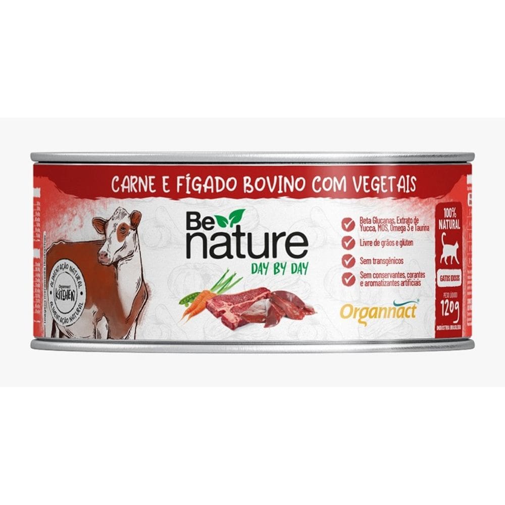 Alimento Úmido Be Nature P/ Gatos Idosos Sabor Carne 120g