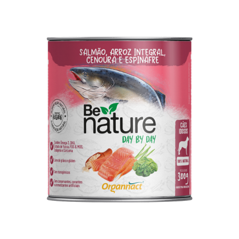 Alimento Úmido Be Nature P/ Cães Idosos Sabor Peixe 300g