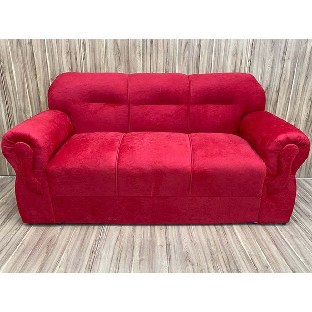Sofá 3 Lugares Vermelho 608 Viena