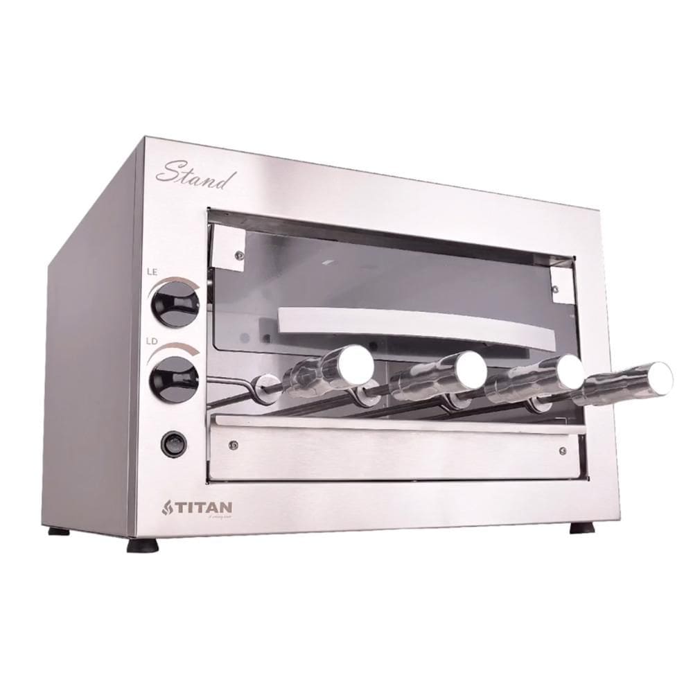 Churrasqueira a Gás de Bancada Titan Stand 4 Espetos Giratórios 220V