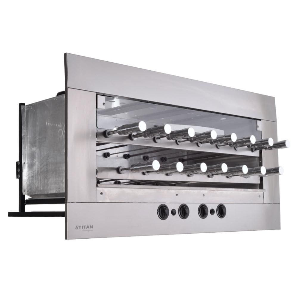 Churrasqueira a Gás de Embutir Titan 15 Espetos Rotativos 220V