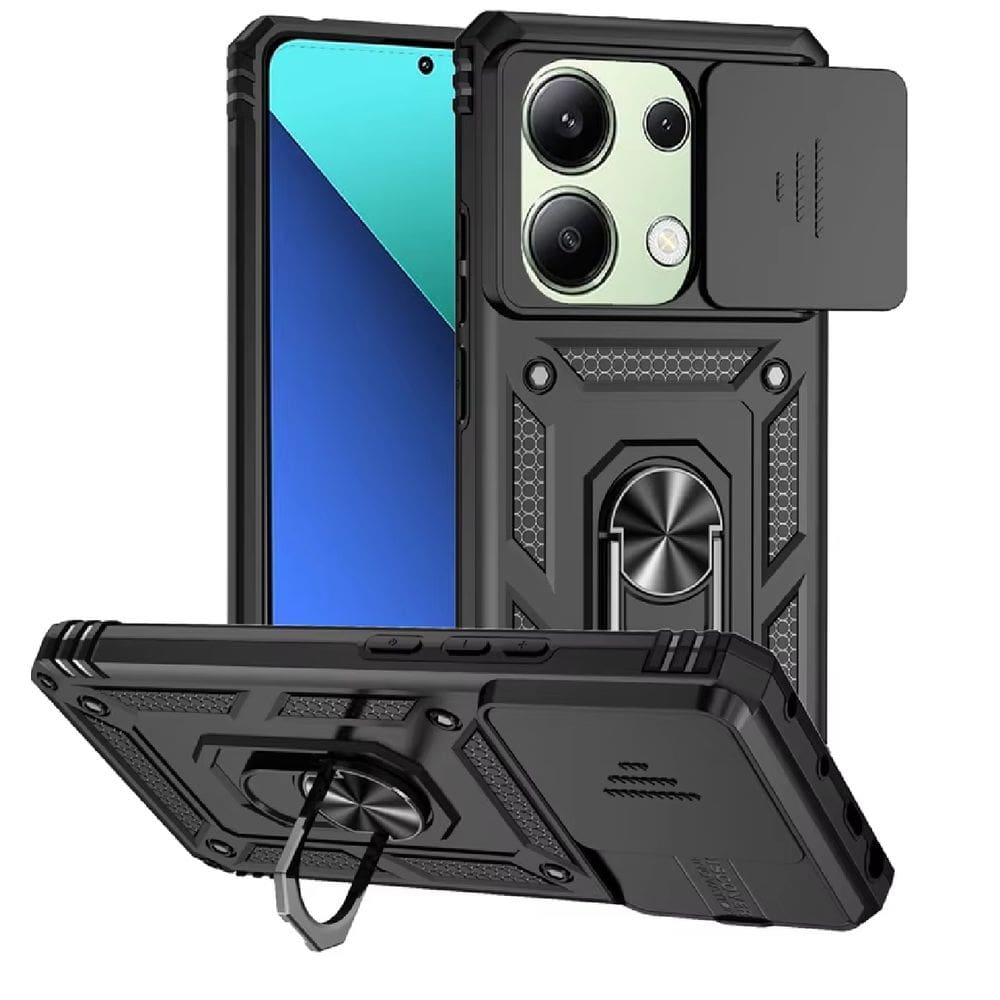 Capa Capinha Armadura C/ Proteção da Camera Suporte Anel 360 P/ ReEdmi Note 13 PRO VERSAO 4G