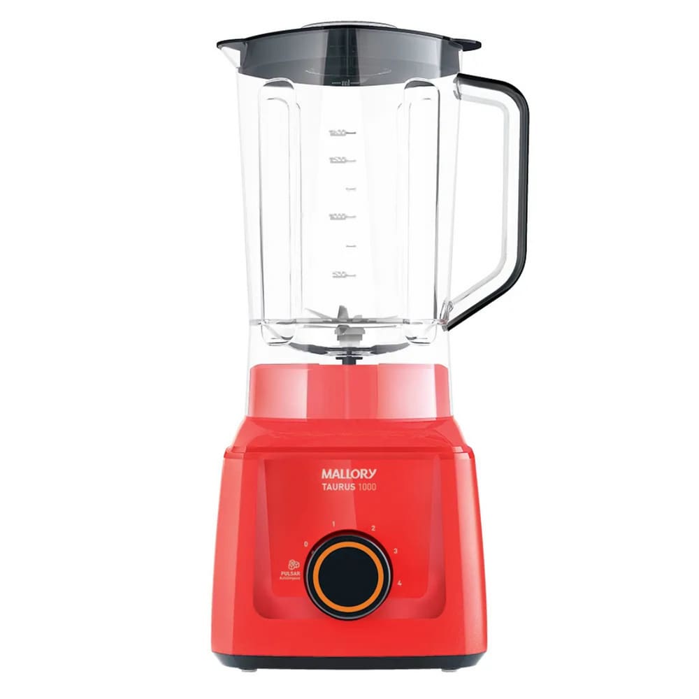 Liquidificador Mallory Taurus 1000 4 Vel 900W Vermelho 127V