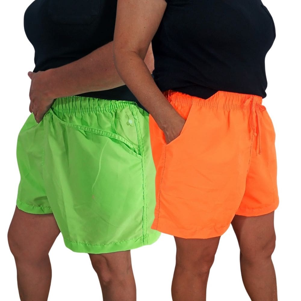 Kit 2 Shorts Feminino Moda Praia em Poliéster com Bolsos Conforto e Estilo para o Verão