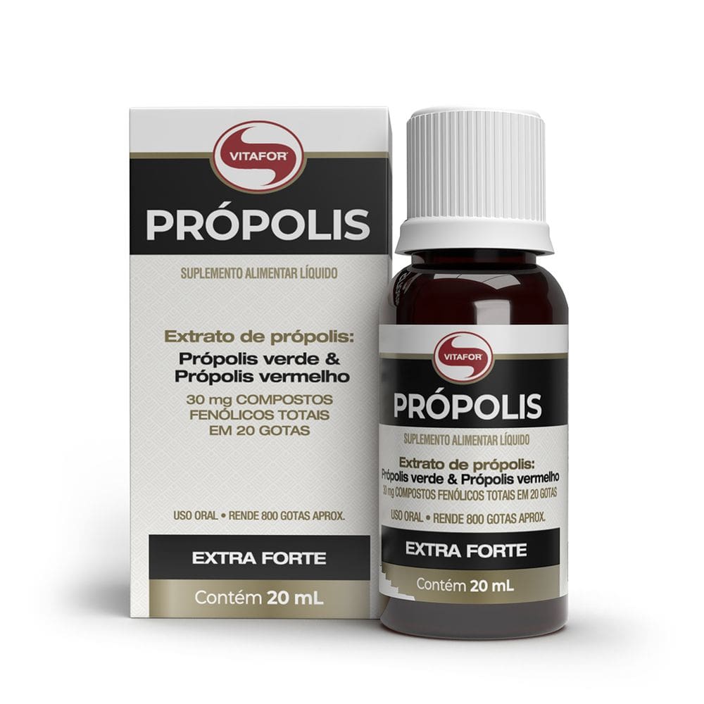 Extrato Própolis Verde e Vermelho Líquido em Gotas (20ml) Vitafor