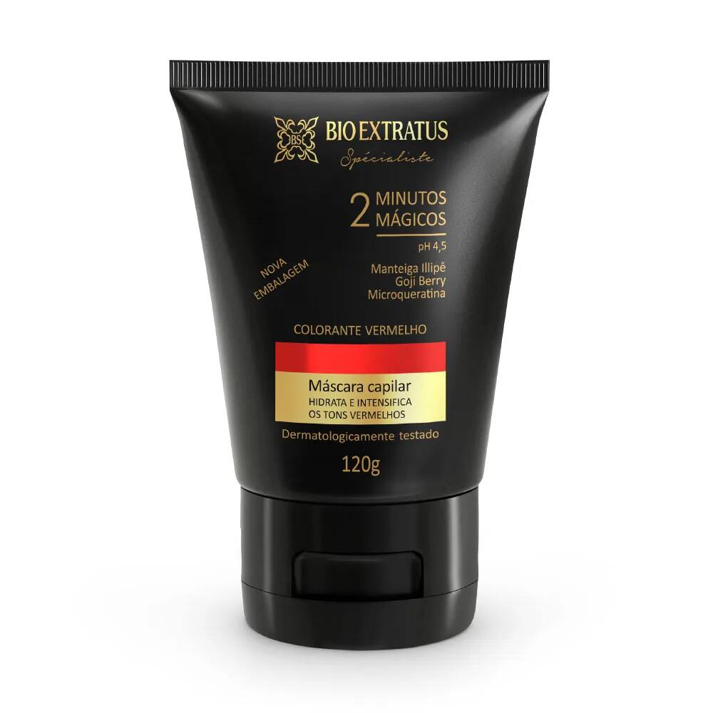 Máscara Bio Extratus Spécialiste Condicionante Colorante Vermelha 120g