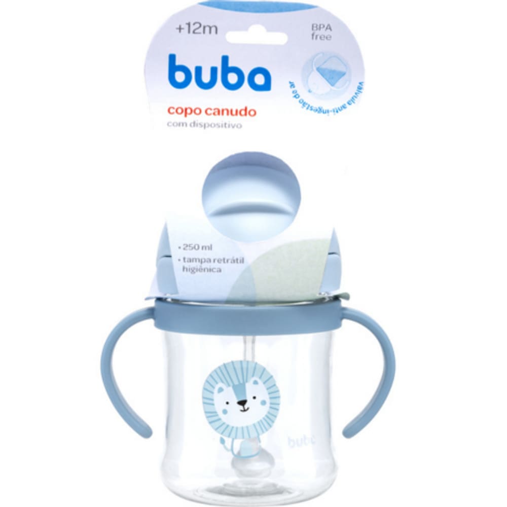 Copo Buba Com Dispositivo Canudo Leãozinho