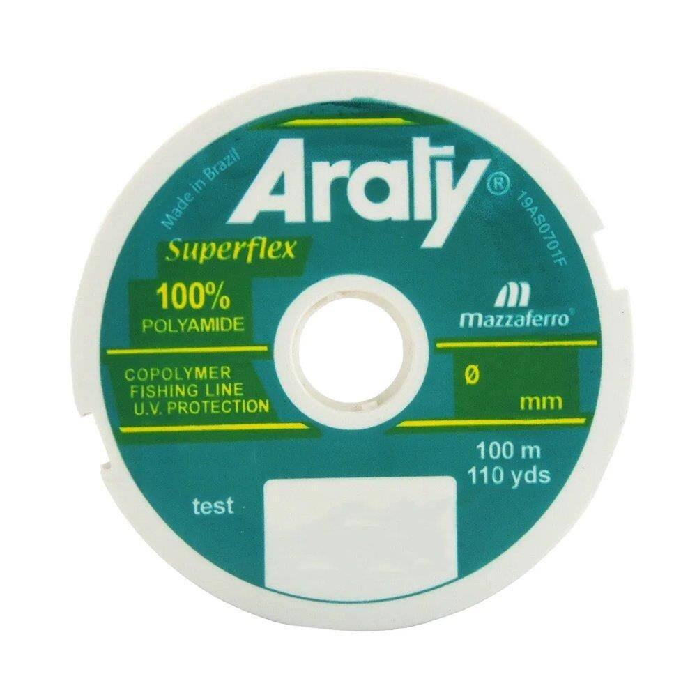 Linha Araty Superflex para Pesca Branca 0,60 100m - Embalagem com 10 Unidades