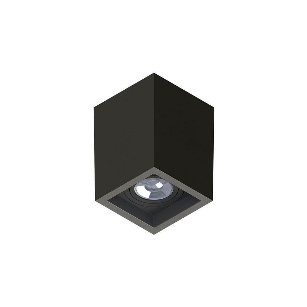 Spot De Sobrepor Boxit Recuado Quadrado Save Energy Mr16 Gu10 Bivolt Preto Se-385.2549