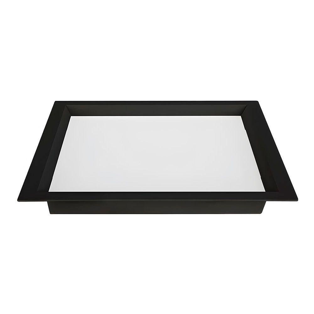 Painel De Led Nordecor Quadrado Kais De Embutir Recuado 36w Bivolt Preto 3000k Luz Amarela 4264