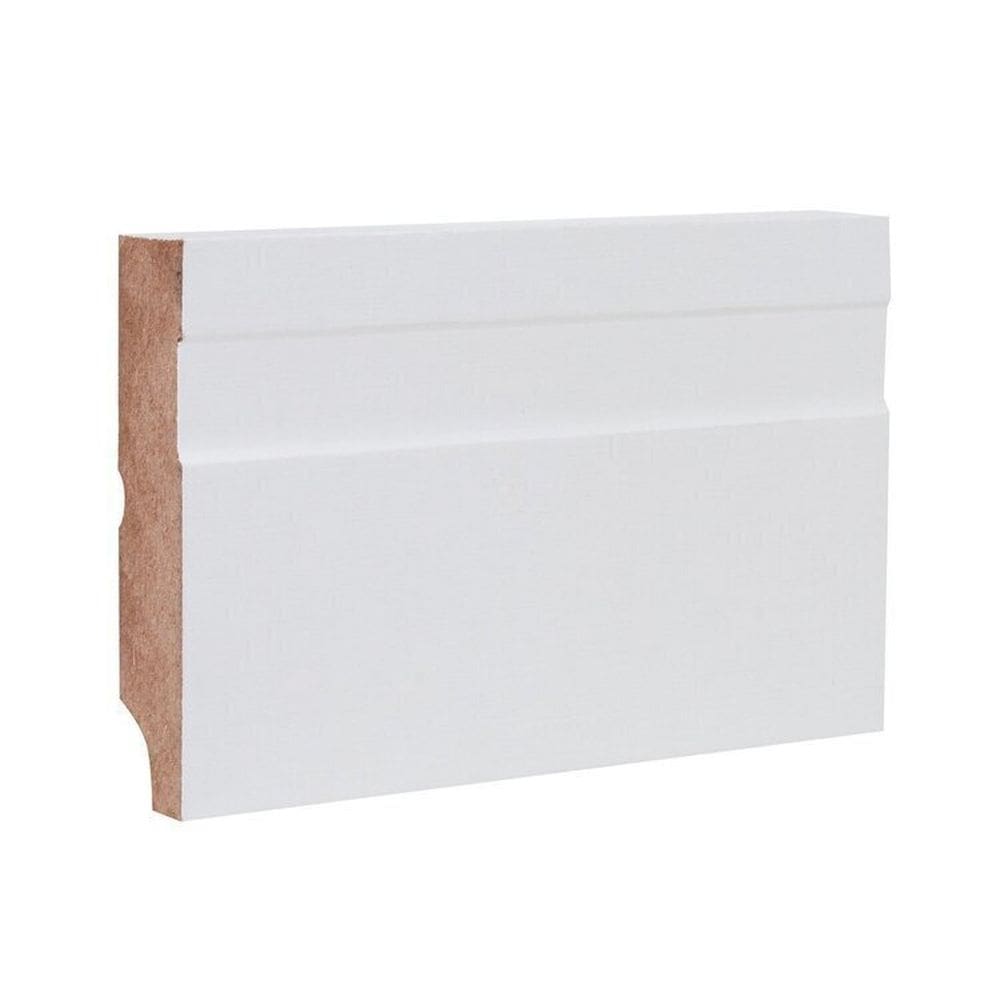 Kit com 6 Rodapé Mdf 15cm X 7cm Suprema Branco
