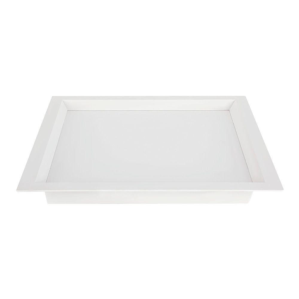 Painel De Led Nordecor Quadrado Kais De Embutir Recuado 36w Bivolt Branco 4000k Luz Neutra 4262