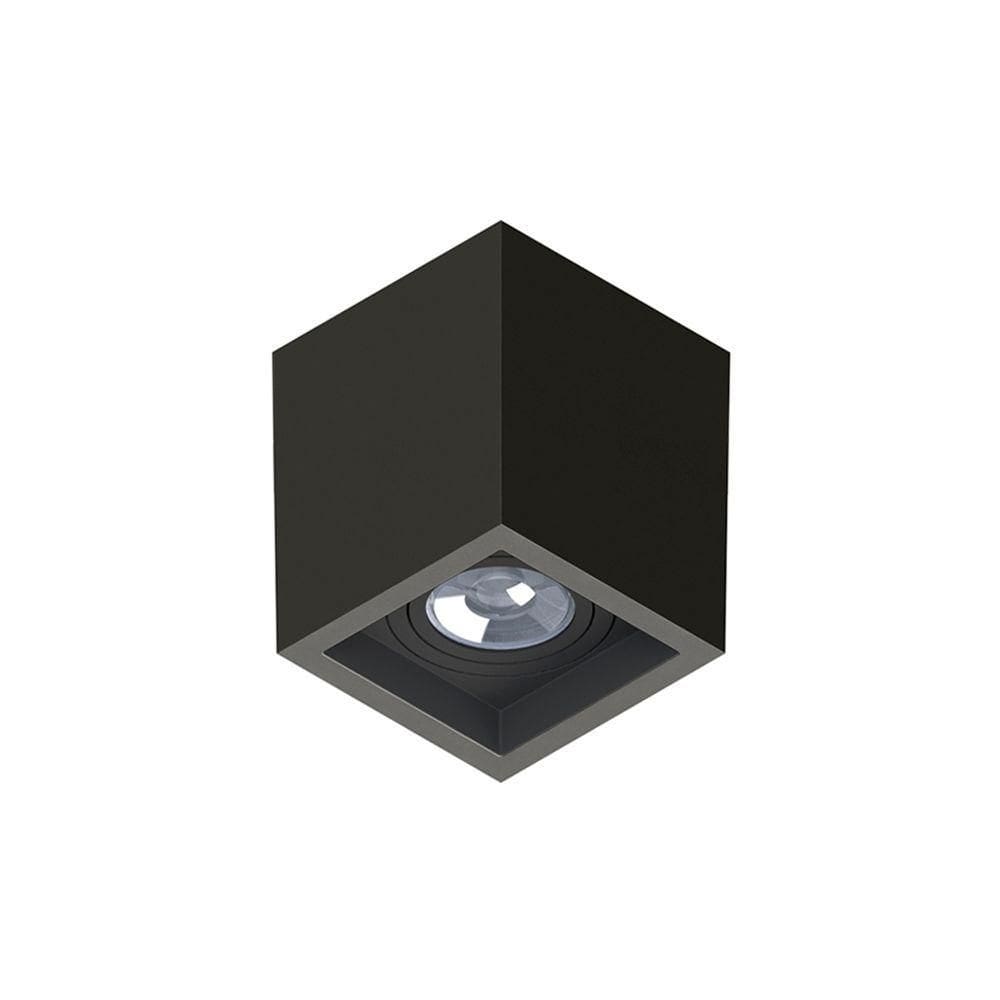 Spot De Sobrepor Boxit Recuado Quadrado Save Energy Par 20 E27 Bivolt Preto Se-385.2561
