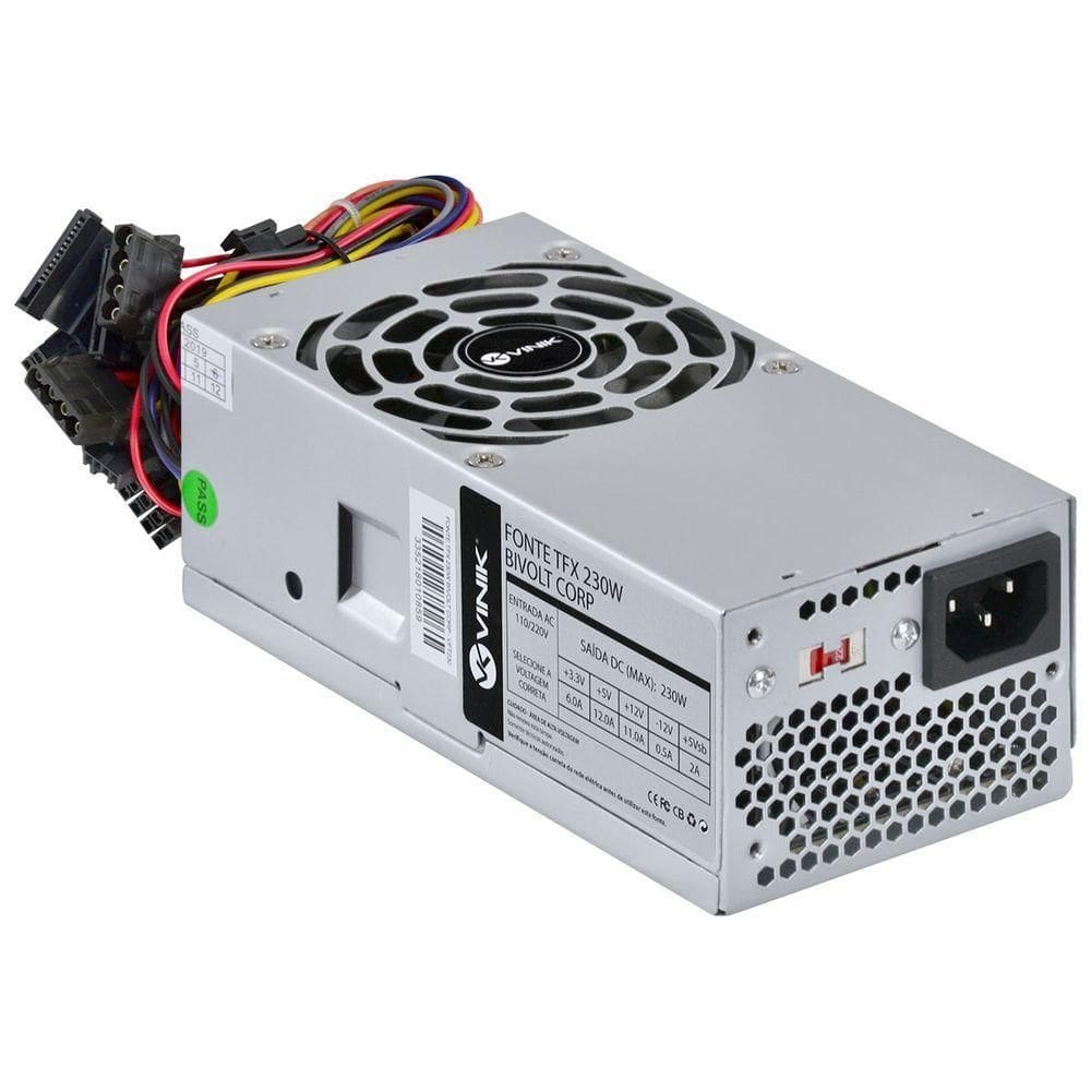 Fonte Para Gabinete Slim Tfx 230W Real Bivolt Corp - Vft230