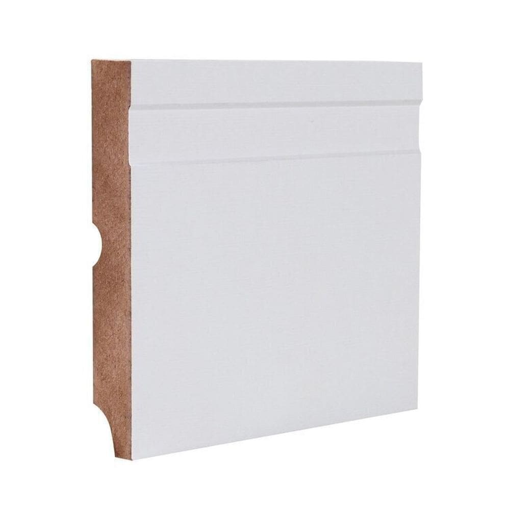 Kit com 6 Rodapé Mdf 15cm X 10cm Suprema Branco