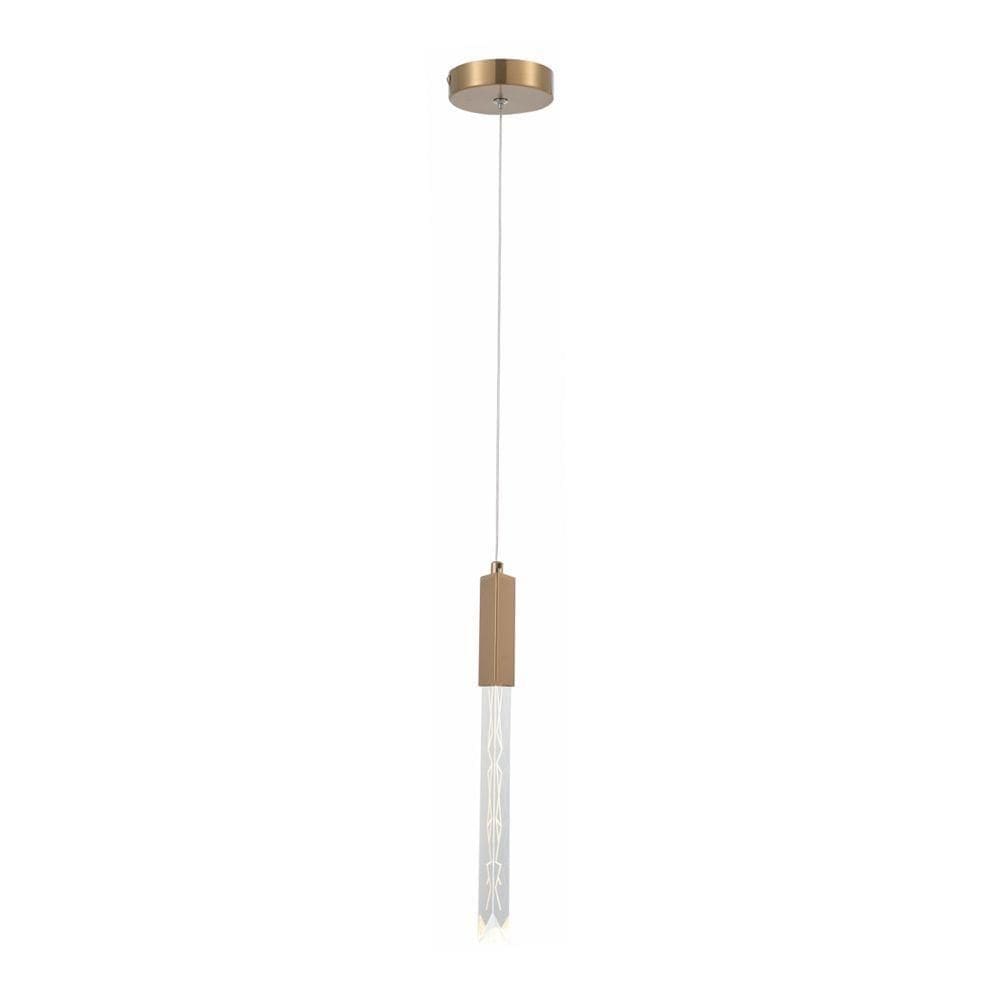 Lustre Pendente Astraled Skat Pt-9117 Dourado Led Bivolt Dourado Pt-9117