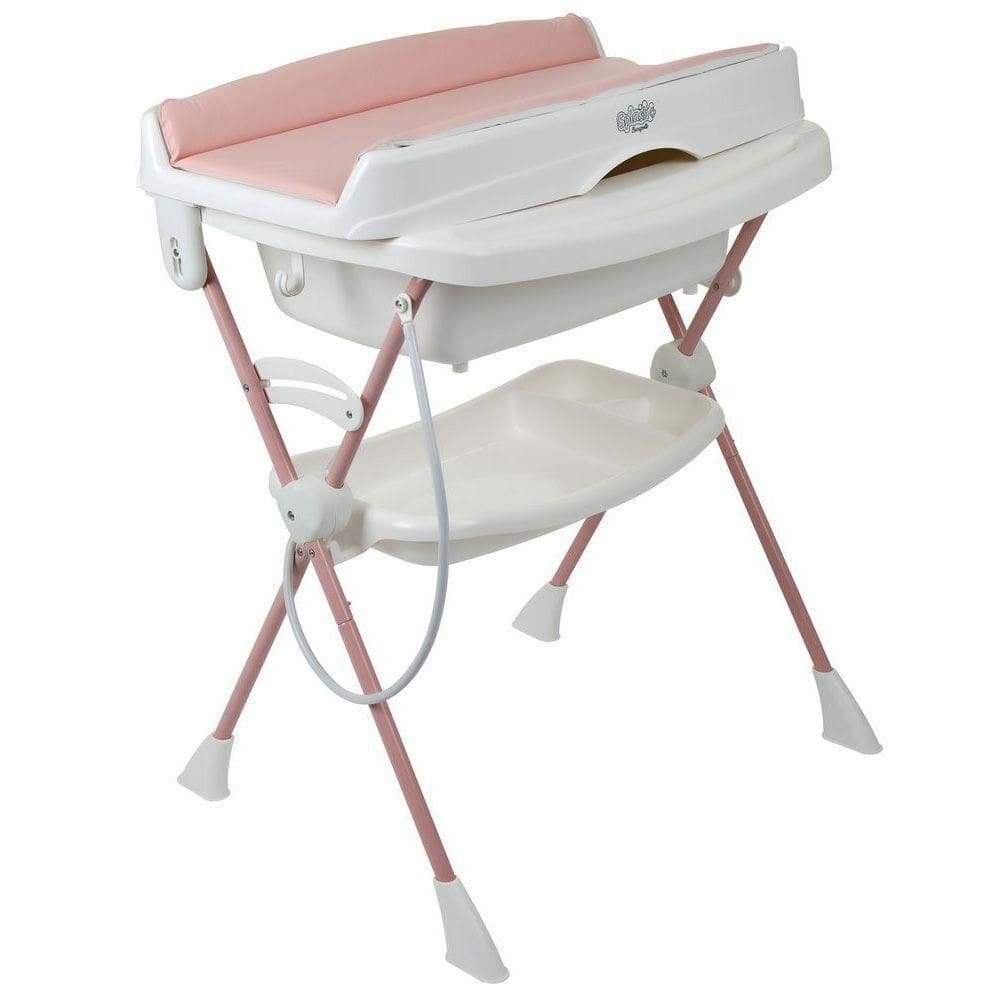 Banheira Burigotto Splash+ Com Suporte E Trocador Rosê Madder U