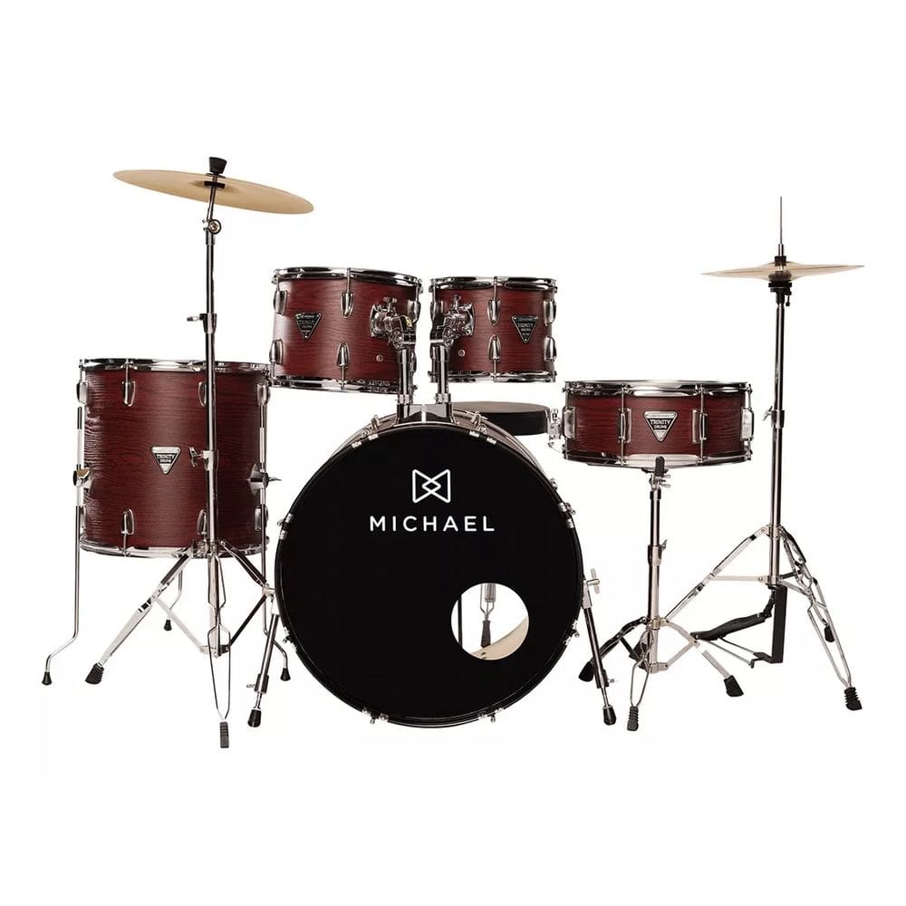Bateria Acústica Michael Trinity Dmt322 Matte Red