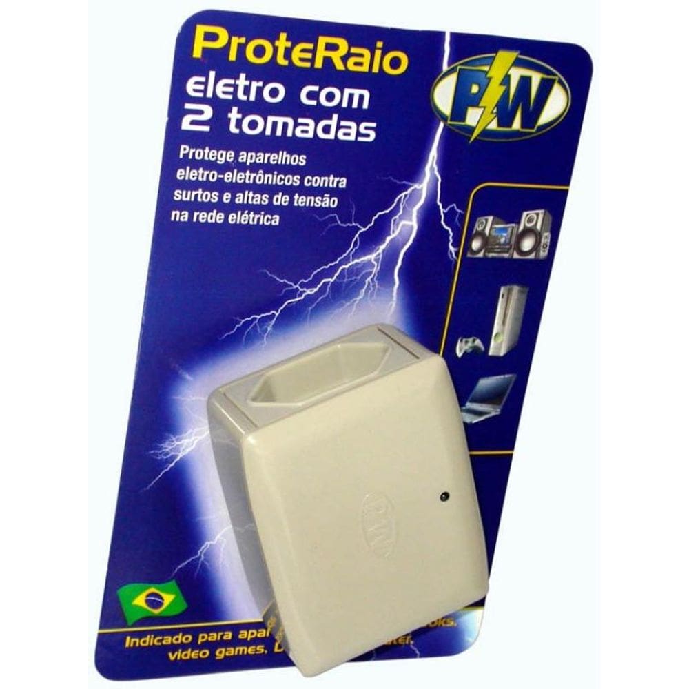 Protetor de Raio 2 Tomadas Para Eletrônicos 127v