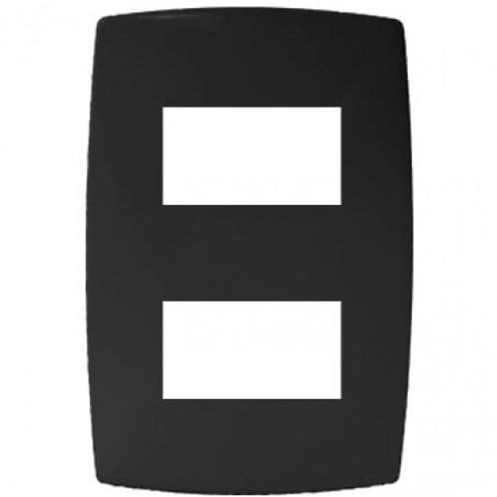 Placa Para 2 Mód Separados Com Suporte 4X2 Blux Home Grafite