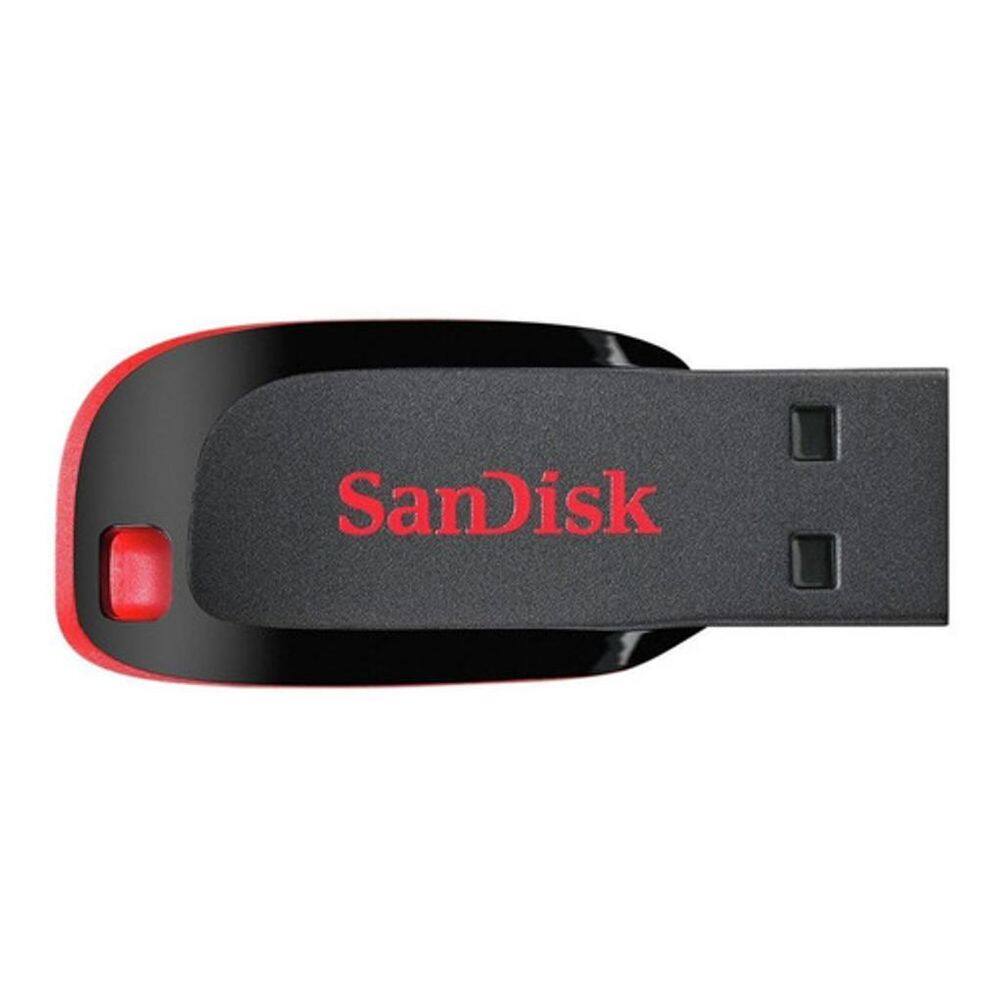 Pendrive Sandisk Cruzer Blade 128Gb 2.0 Preto E Vermelho
