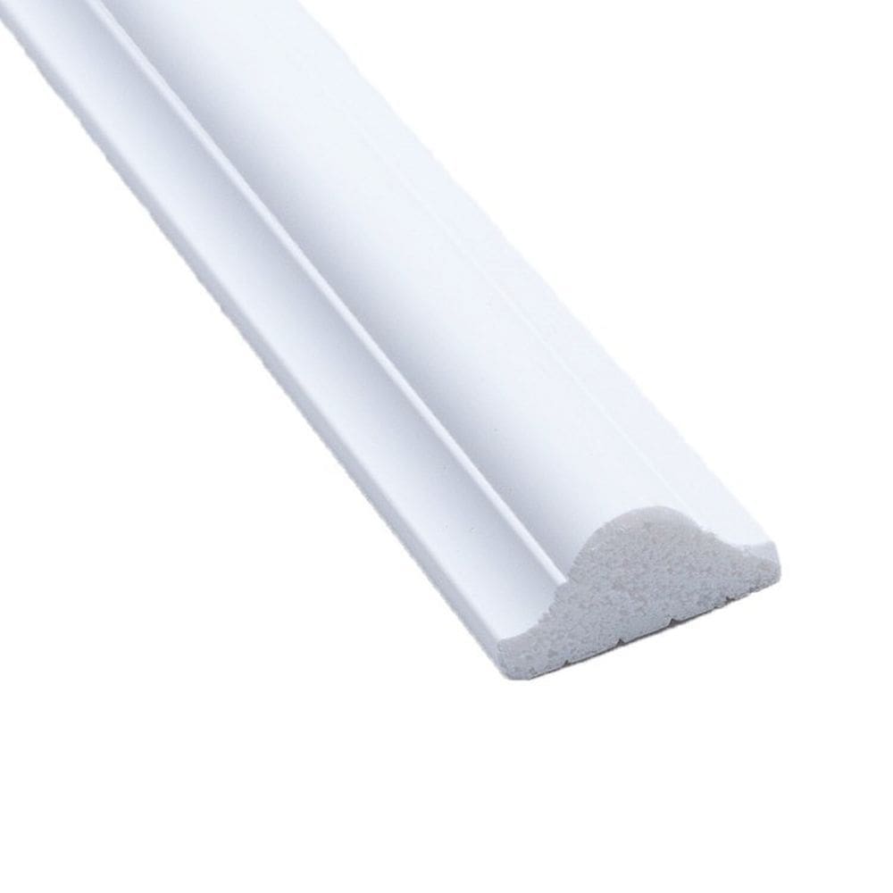Kit com 10 Barras Rodameio de Poliestireno 2,6cm X 12mm Liso 24m Branco