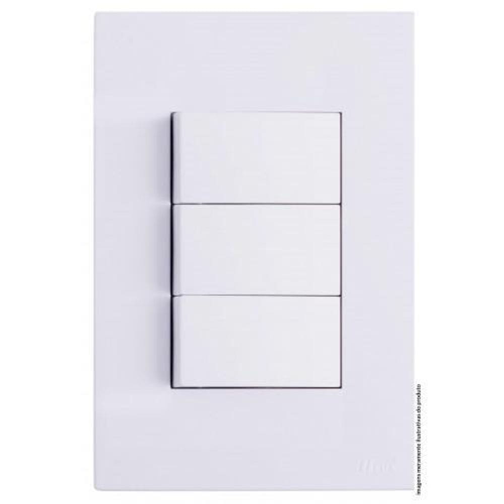 Conjunto Interruptor Triplo 4X2 Brg11072-8Br