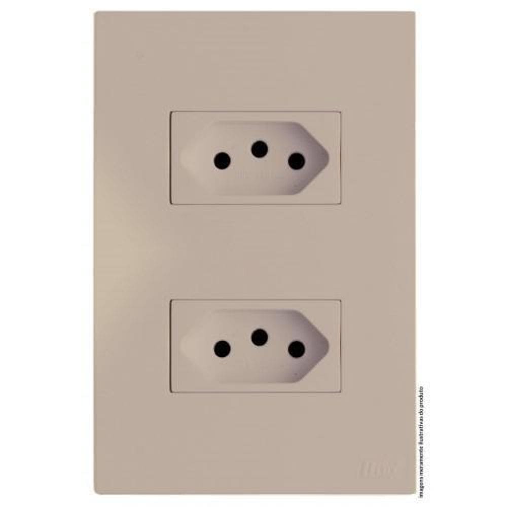 Kit Tomada Dupla 10 a 4 X2 Brs12176-2 Ar