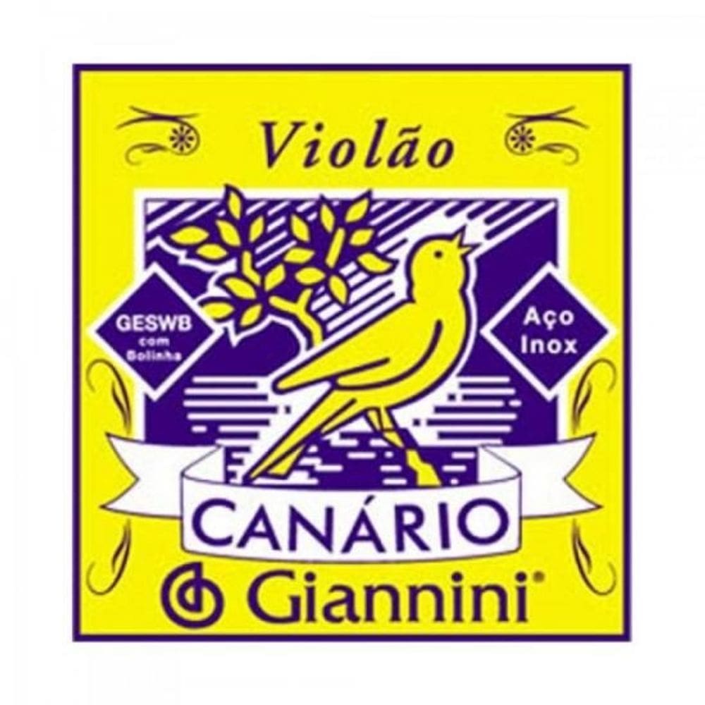 Corda De Aço Canário GESWB6 Para Violão Com Bolinha 6 Corda
