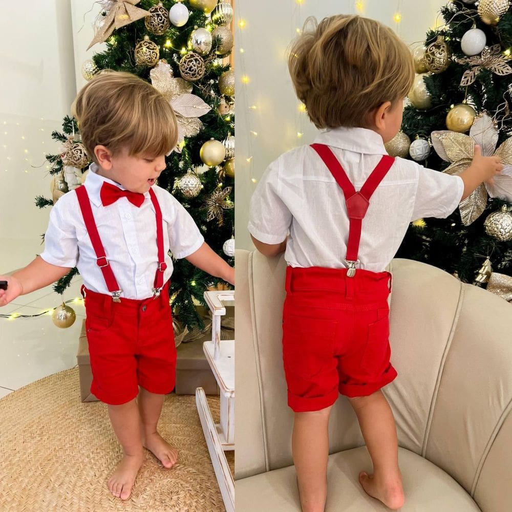 Bermuda Short Jeans Sarja Infantil Masculino Colorida