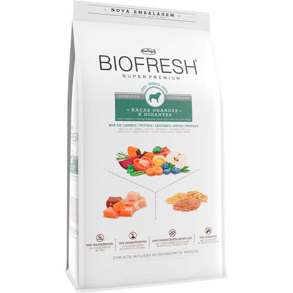 Ração Biofresh Cães Adultos Castrados Grandes e Gigantes