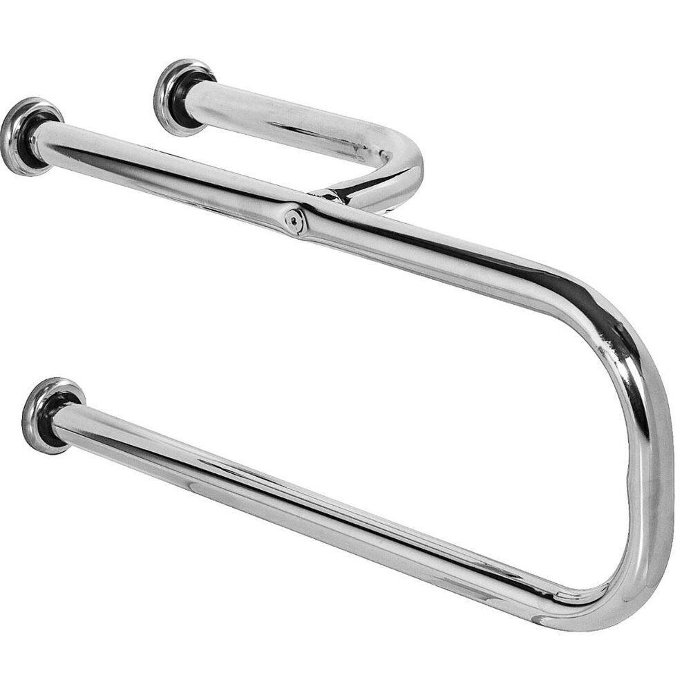 Barra de Apoio para Vaso Sanitário MetalCromo Alumínio 150Kg