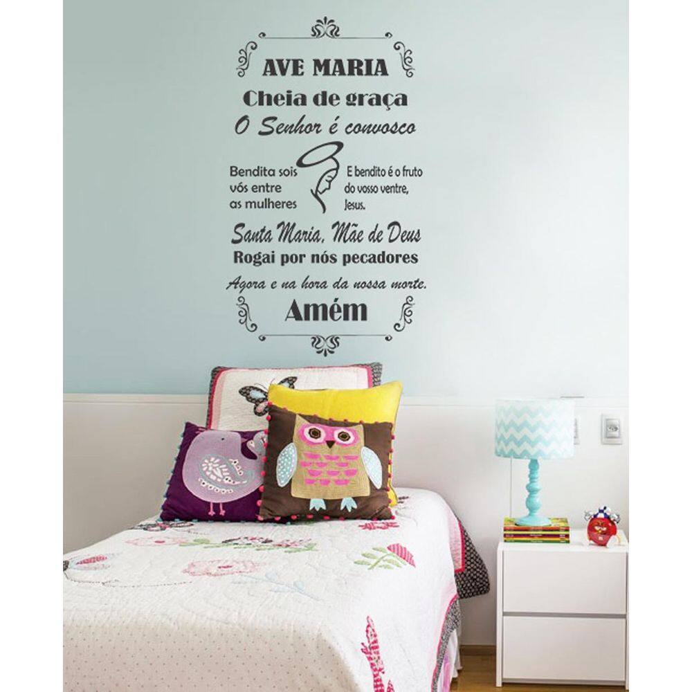 Adesivo Decorativo De Parede Oração Ave Maria