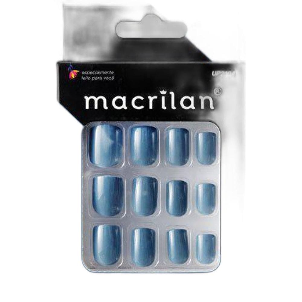Unhas Postiças Macrilan Azul Petróleo Up219A