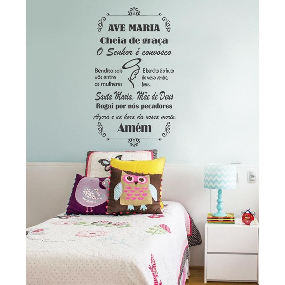 Adesivo Decorativo De Parede Oração Ave Maria