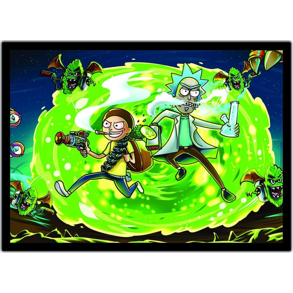 Quadro Anime Rick And Morty Desenho Com Moldura G01