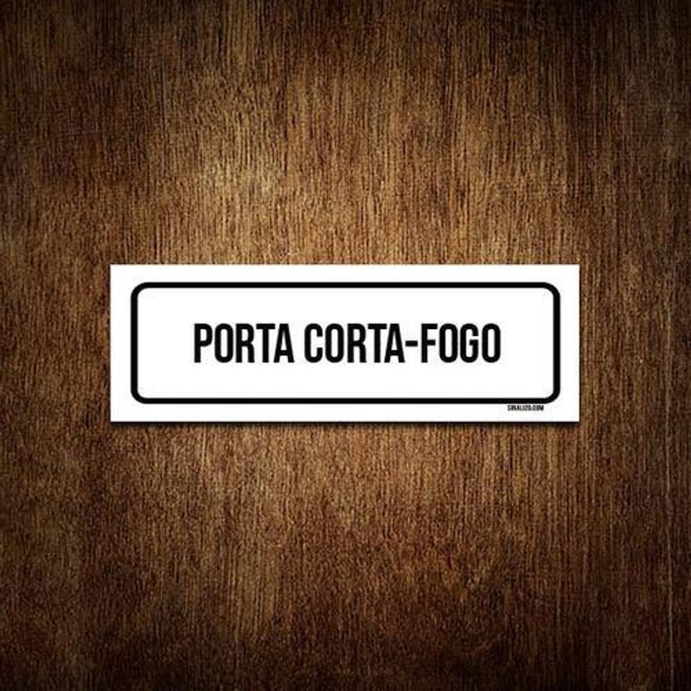 Placa De Sinalização Setor - Porta Corta-Fogo  23X9
