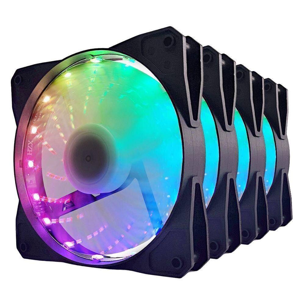 Kit Cooler Fan Evus Fk-12R Rgb - Com Controladora E Controle Remoto
