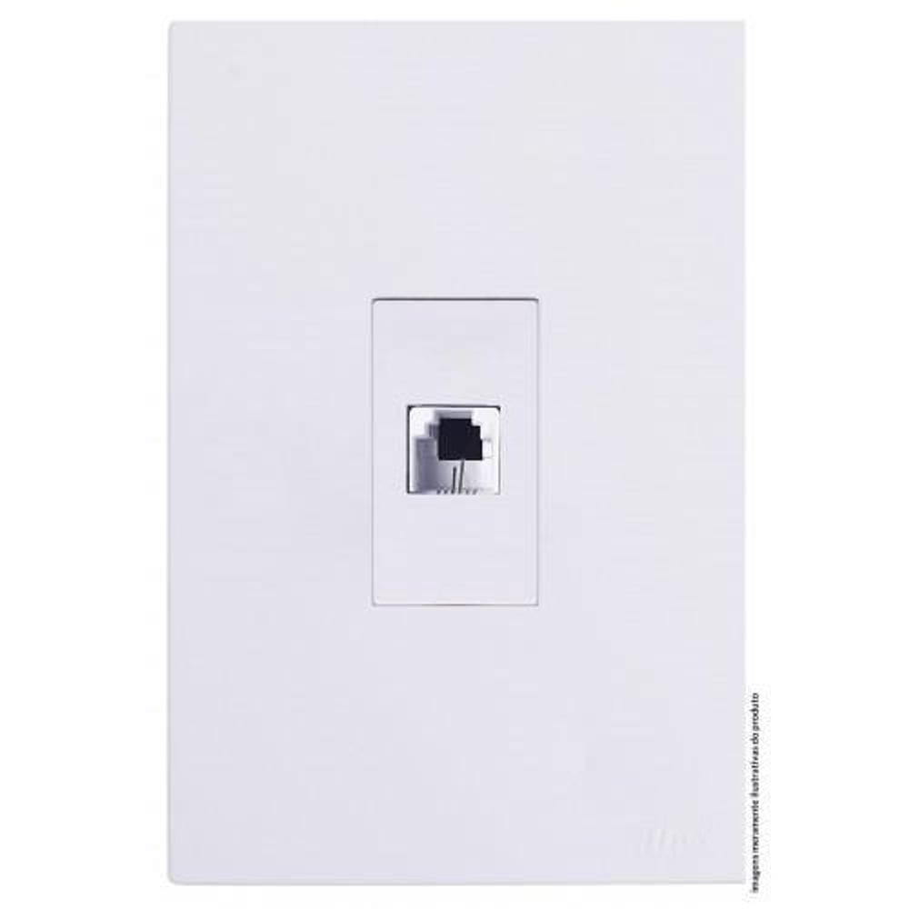 Conjunto Rj45 Cat6 Internet Vertical 4X2 Branco Brg11468-5Br