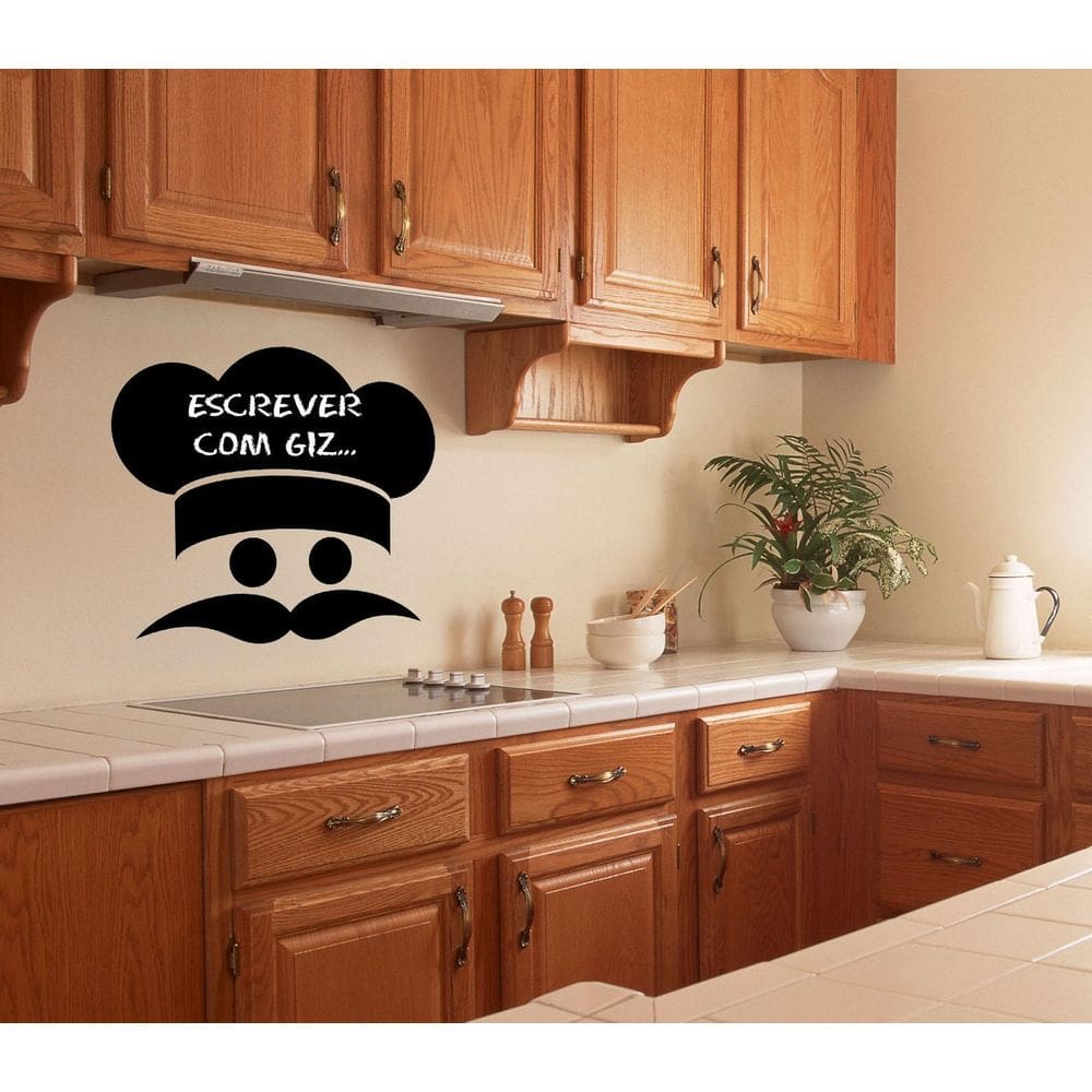 Adesivo Decorativo De Lousa Chef Cozinha Escreva Com Giz